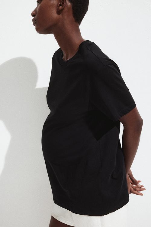 Mama cotton t-shirt - black