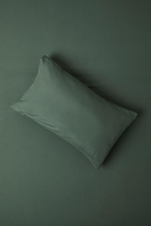 Recycled microfibre standard pillowcase set Moss