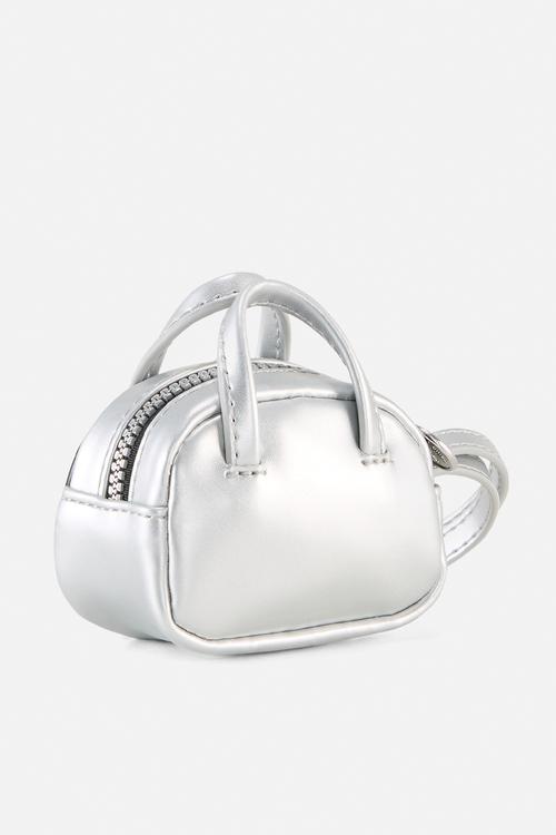 Keychain metallic grip bag - silver