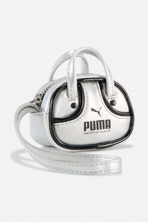Keychain metallic grip bag - silver