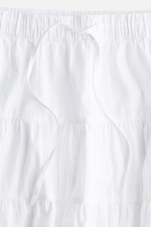 Flared cotton skirt - white