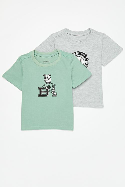 2 Pack tee - grey & green