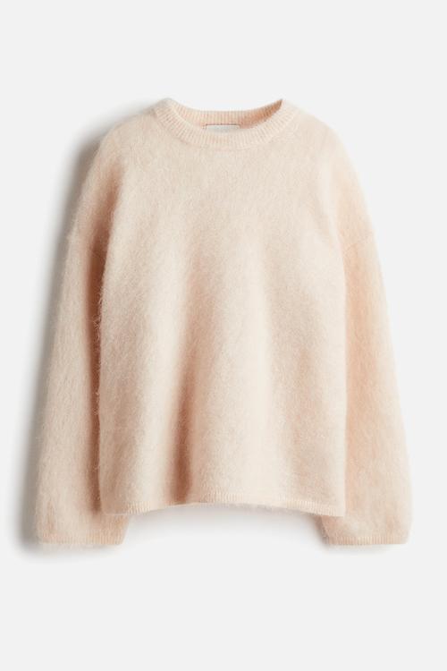 Oversized mohair-blend jumper - light apricot