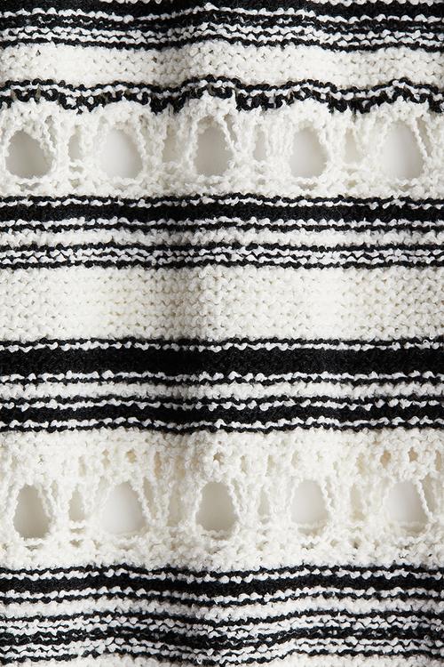 Purl-knit bouclé dress - cream striped