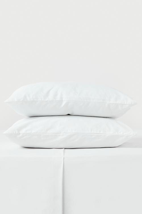 200TC cotton pillowcase set - white