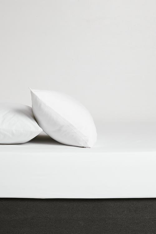 200TC cotton fitted sheet - white