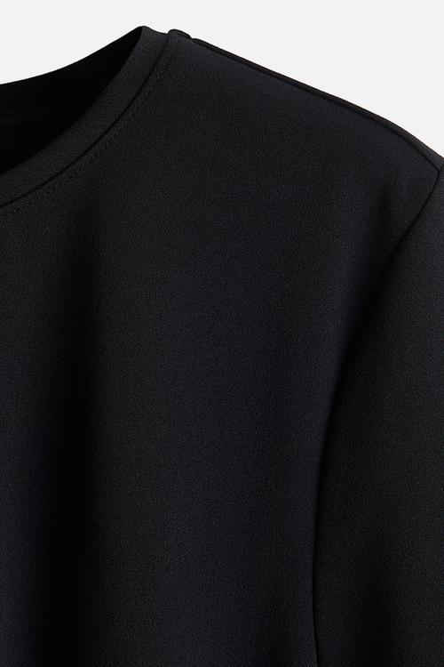 Waisted top - black