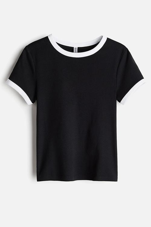 Fitted t-shirt - black