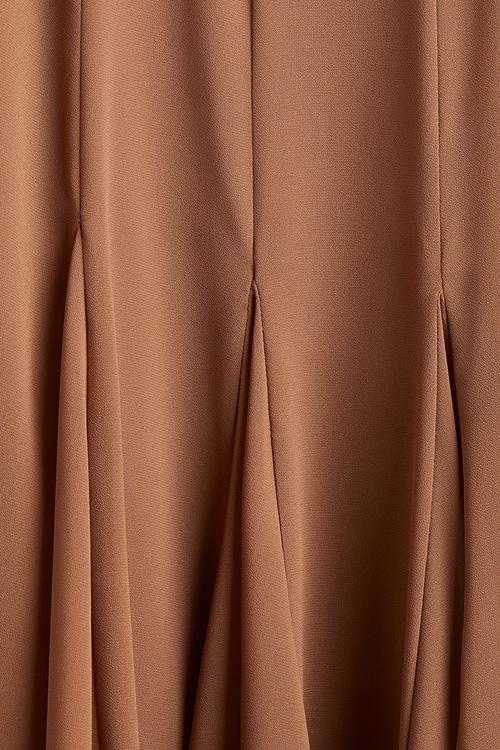 Chiffon strappy dress - brown