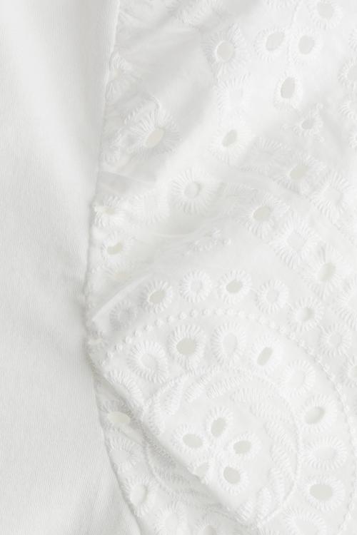 Balloon-sleeved top - white