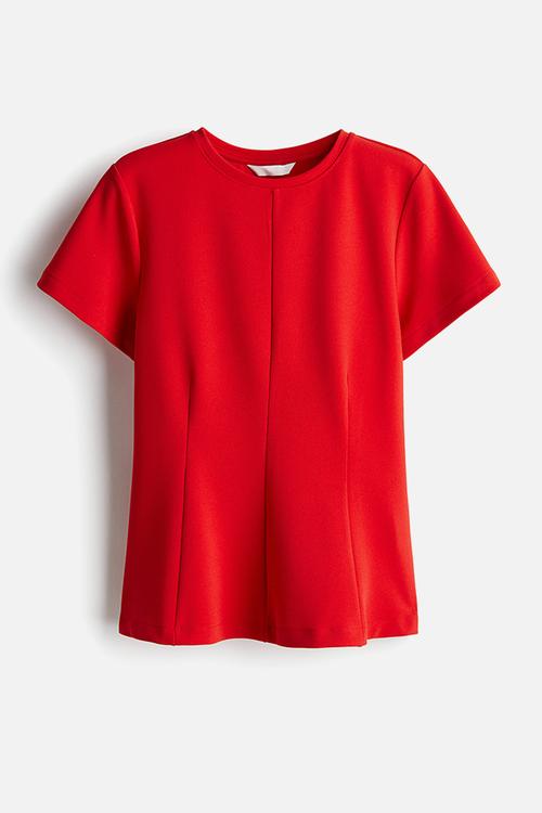 Waisted top - red