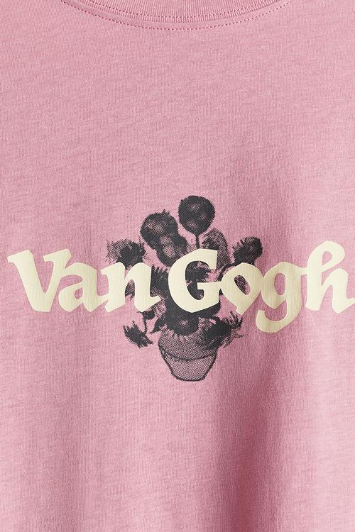 Oversized printed t-shirt - dusty pink apoh