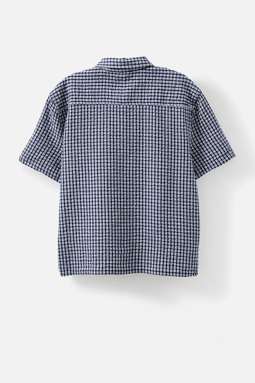 Carter Skate Shirt - Squid Ink/Check