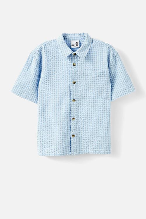 Carter Skate Shirt - Dawn Blue/Varsity Red Check
