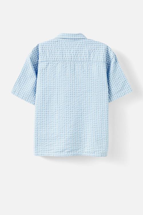 Carter Skate Shirt - Dawn Blue/Varsity Red Check