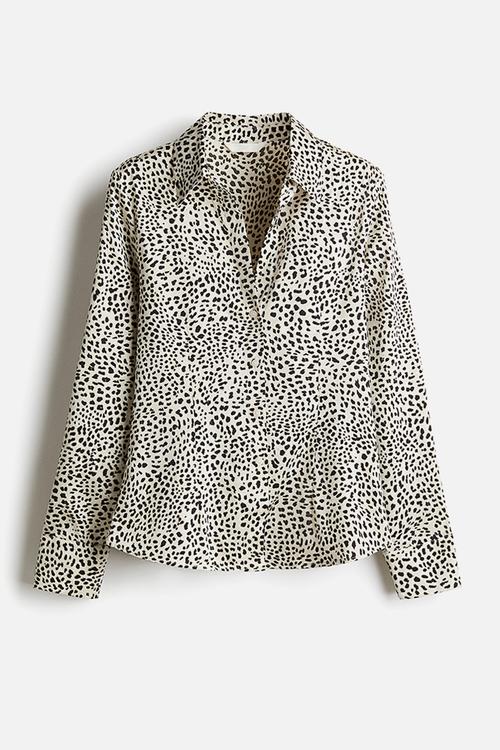 Fitted satin shirt - multi