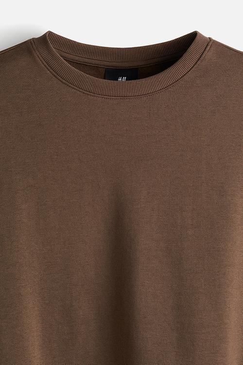 Loose fit sweatshirt - brown