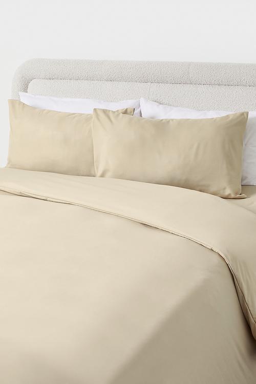 Recycled microfibre duvet set - Stone