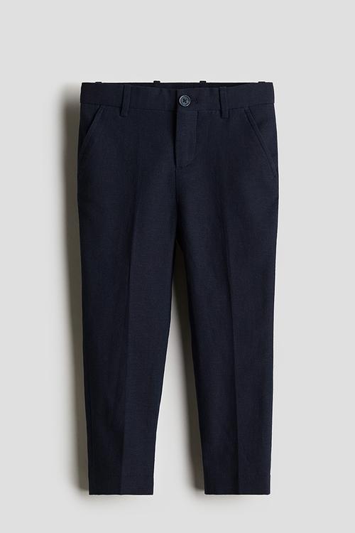 Slim fit suit trousers - navy blue 