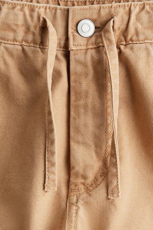 Canvas cargo trousers - beige
