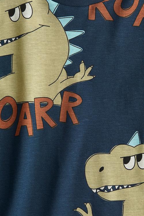 Printed t-shirt - navy blue roarr 