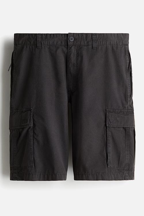 Relaxed fit cargo shorts - dark grey