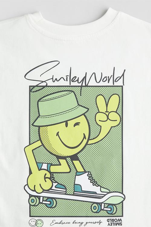 Printed t-shirt - white smileyworld®