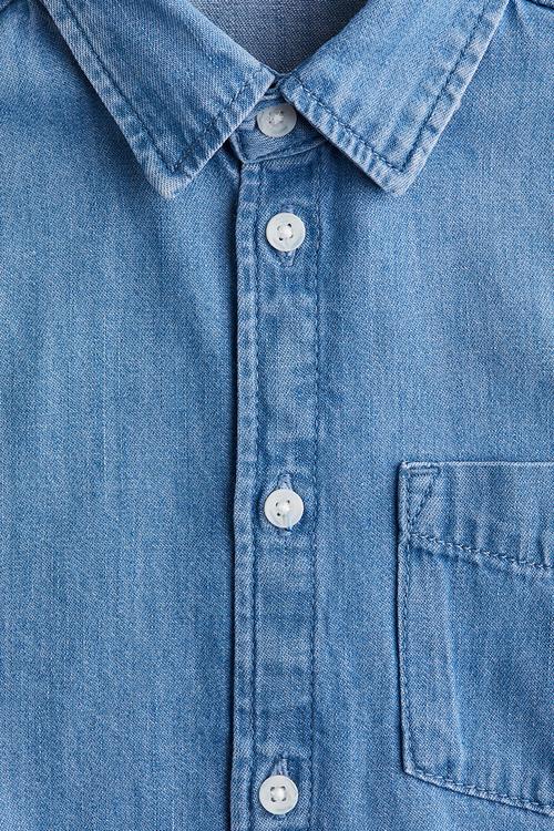 Cotton denim shirt - denim blue