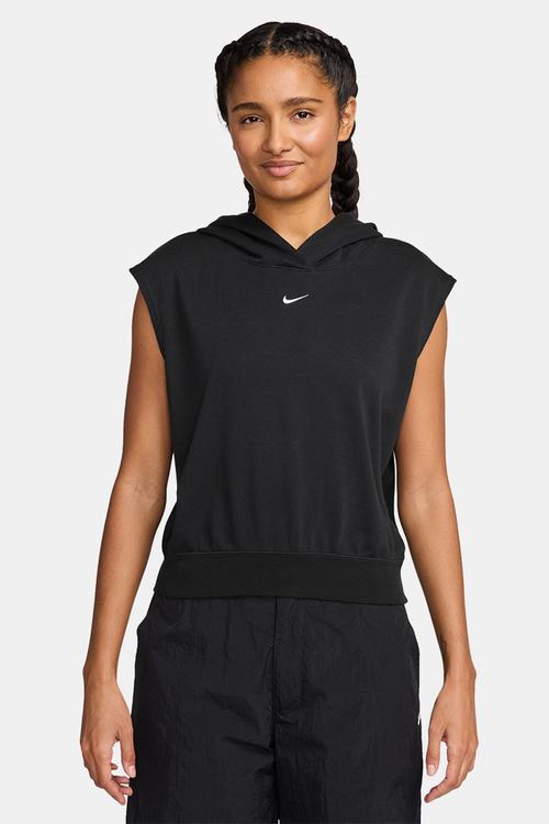 Nike chill baby french terry cropped hoodie - black/sail