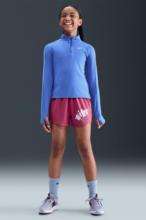 Girls Nike Dri-Fit One Woven Short - Sweet Beet/White