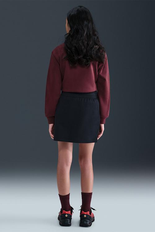 Girls Nike Sportswear Club Skirt - Black/Black/White