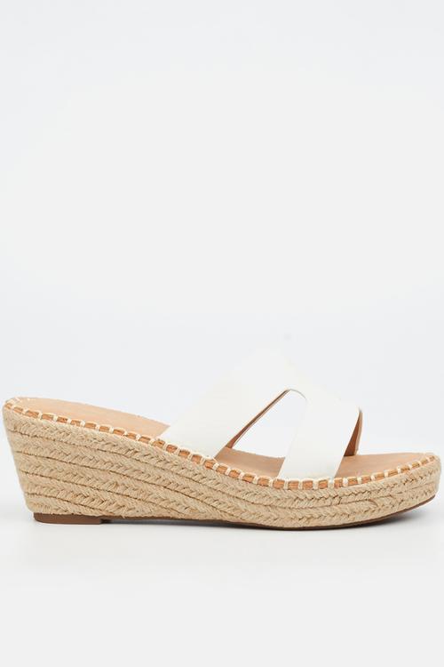 Jayda 10 h-cut rope wedge - white
