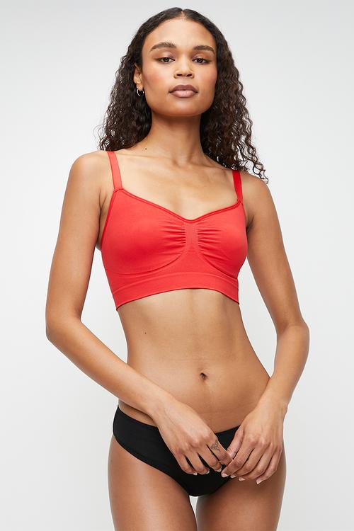 Everyday no wire comfort bra - red