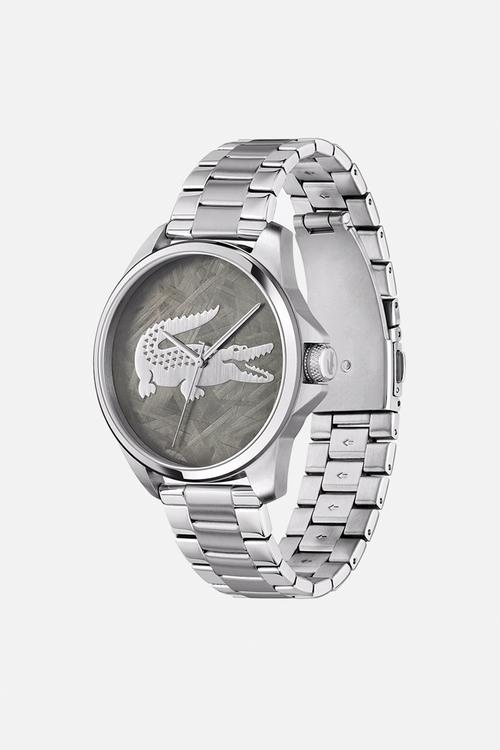 Lacoste le croc 43mm watch- silver