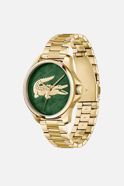 Lacoste le croc 43mm watch- gold