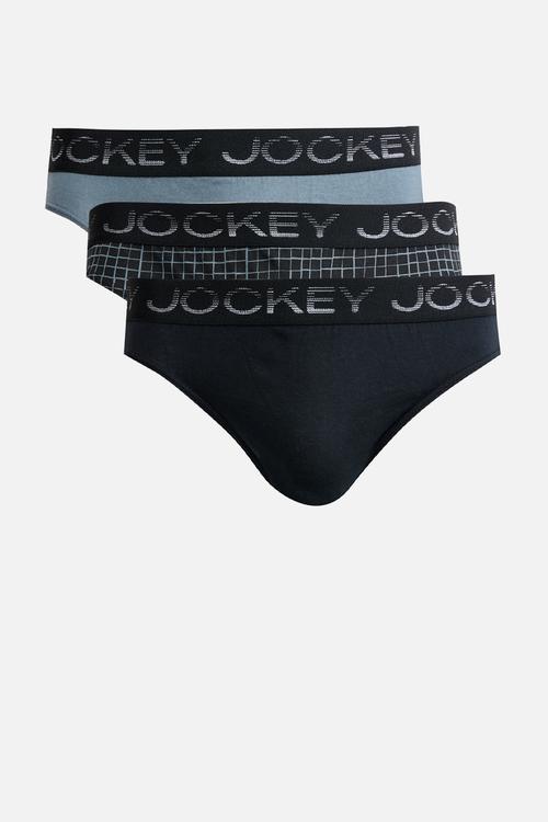 3Pk Graded Elastic Piped Brief - Multi 