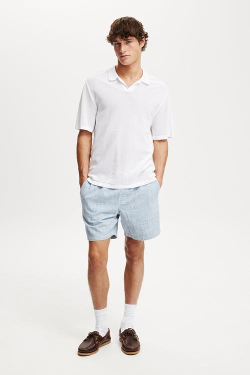 Easy Short - Blue 50/50 Stripe