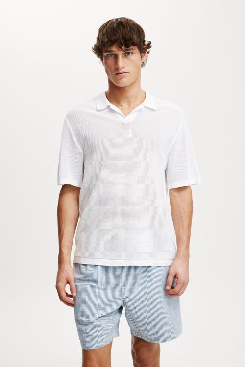 Easy Short - Blue 50/50 Stripe