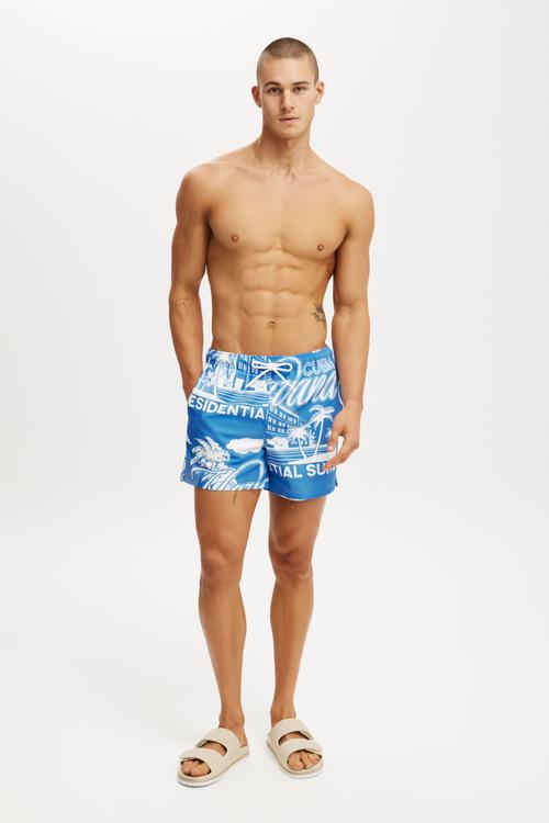 Stretch Swim Short - Blue Havana Print