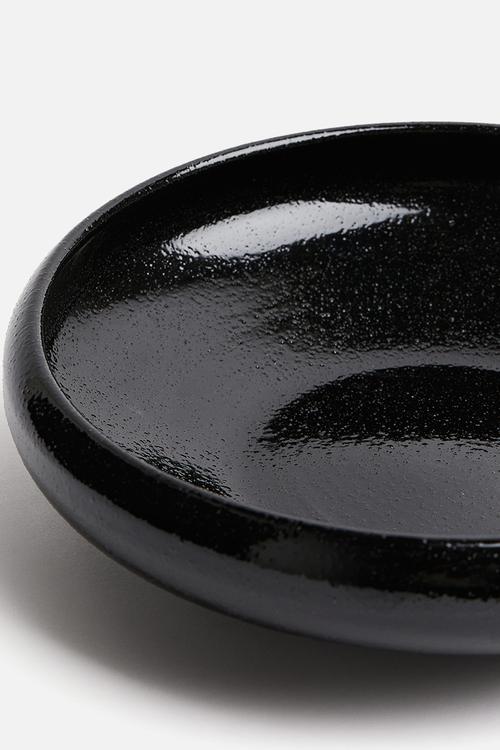 Large stoneware bowl - black