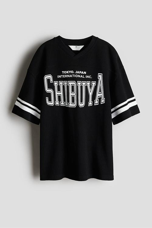 Loose-fit hockey shirt - black shibuya