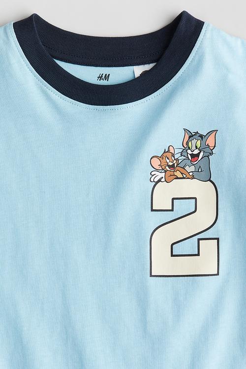Printed t-shirt - light blue tom and jerry