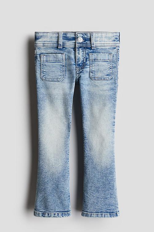 Superstretch flared leg jeans - light denim blue