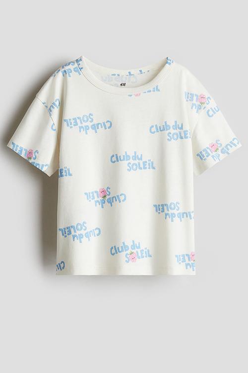 Printed jersey top - white/club du soleil