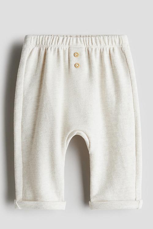 Cotton joggers - light beige