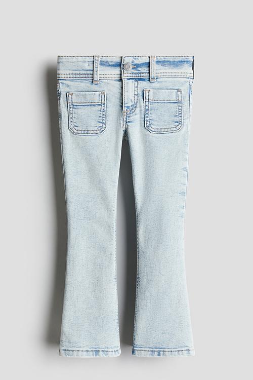 Superstretch flared leg jeans - light denim blue