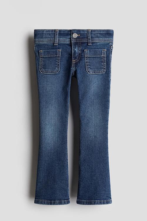 Superstretch flared leg jeans - dark denim blue