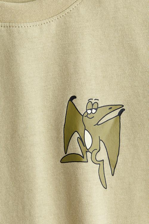 Printed t-shirt - dusty yellow