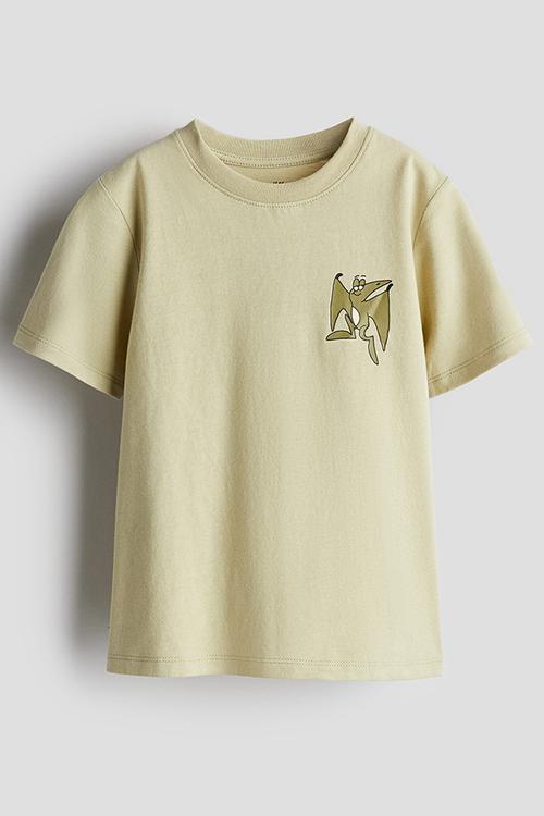 Printed t-shirt - dusty yellow