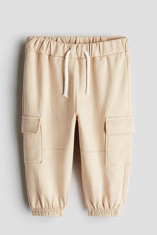 Cargo-style joggers - beige